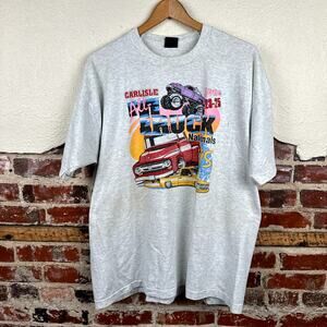 Vintage Car Show Shirt Size XXL Grey Single Stitch All Truck Nationals 1995 USA